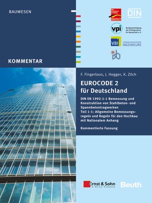 cover image of Eurocode 2 für Deutschland. Kommentierte Fassung